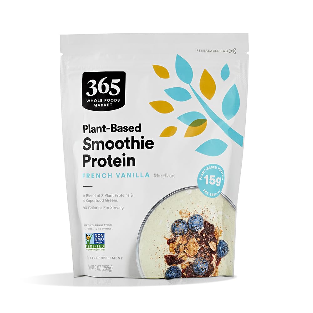 365 by Whole Foods Market, Protein Plantpowder Smoothie French Vanilla, 9 Ounce