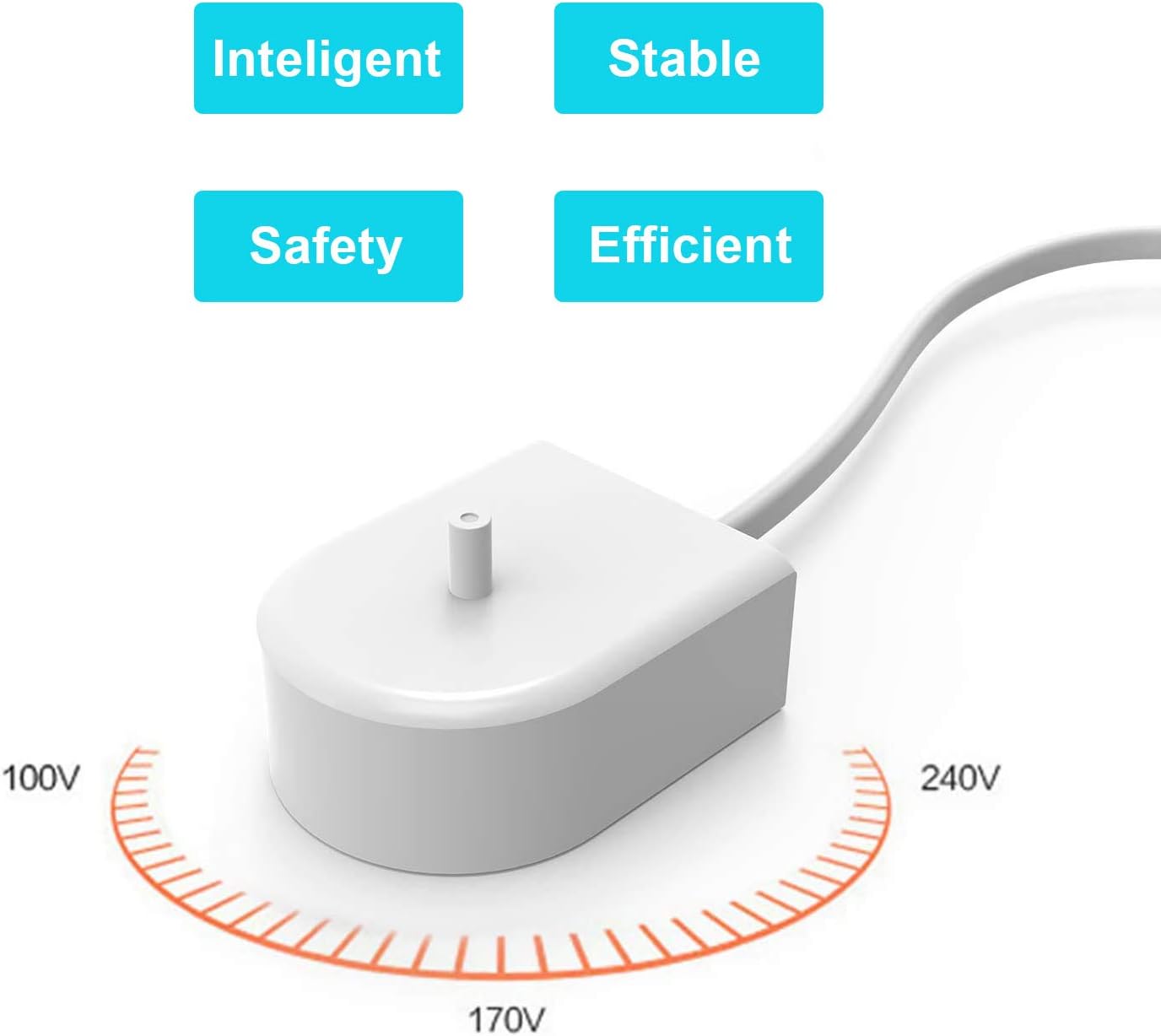 Replacement Charger Base for Philips Sonicare Electric Toothbrush HX6100, Travel Charger for Philips Sonicare HX3000 / HX6000 / HX8000 / HX9000 Series