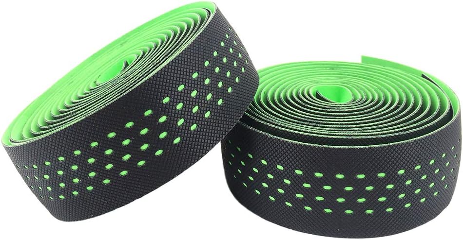 Tvoip 2 Rolls Soft Road Bike Bicycle Handlebar Cork EVA PU Bar Tape Professional Cycling Damping Anti-Vibration Wrap