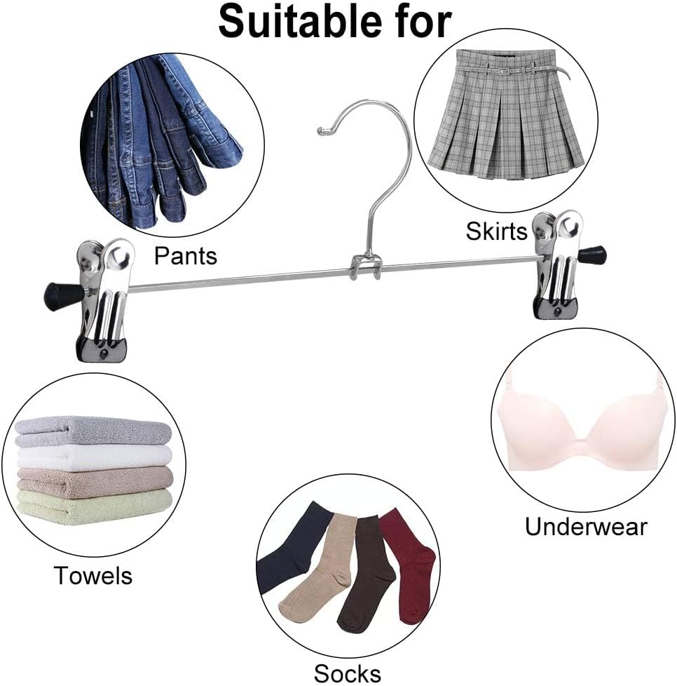 NORTHERN BROTHERS Pants Hangers with Clips, Heavy Duty 20 Pack