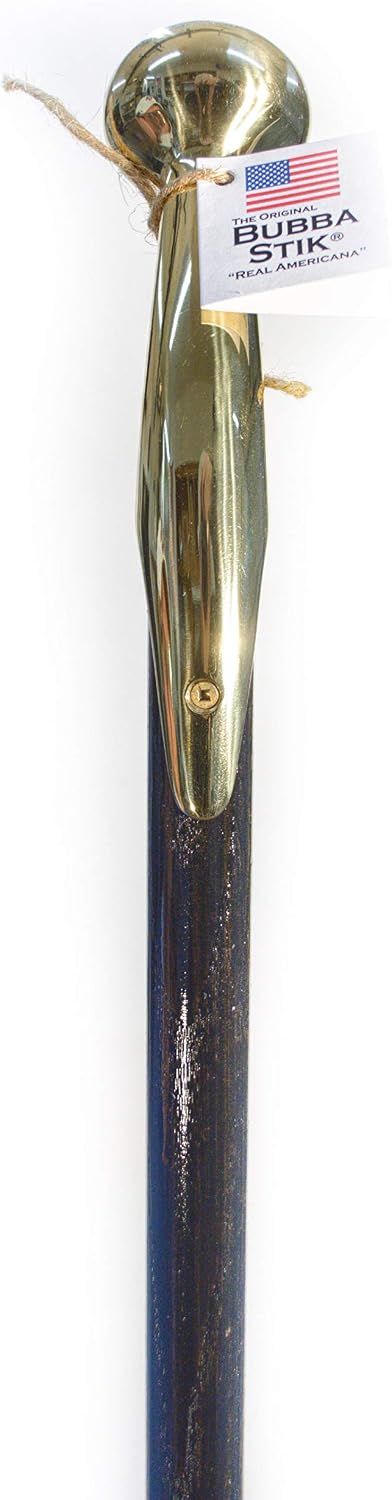 Walking Cane Texas Style Walking Stick Made of Mahogany Stained Tennessee Hardwood and Topped with a Brass Hame Handle from a Real Horse Collar Harness. Made in Texas by Real Texans.