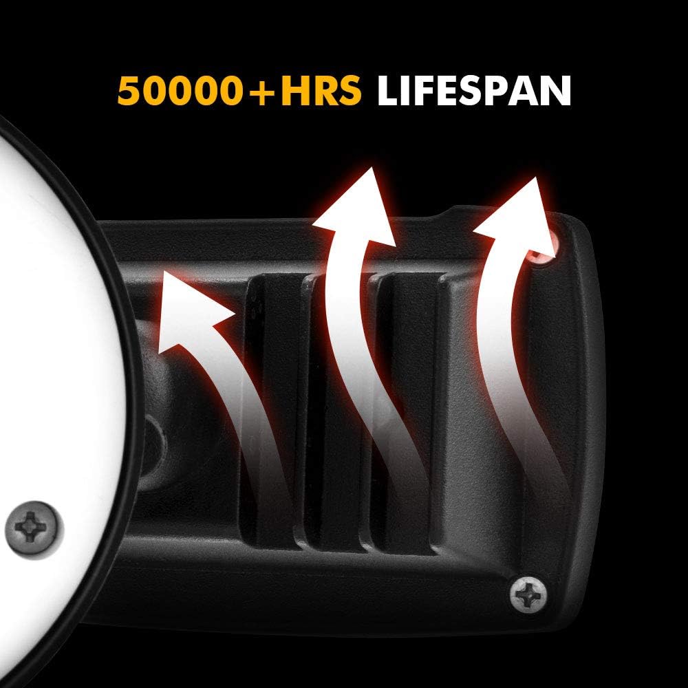 LUTEC 2 Packs 14W LED Flood Light Outdoor, 1300LM 5000K Single-Head Floodlight