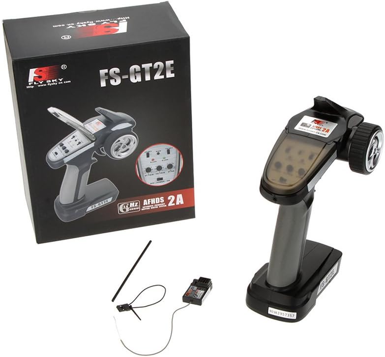 Flysky FS-GT2E AFHDS 2A 2.4ghz 2CH Radio System Transmitter for RC Car Boat with FS-A3 Receiver