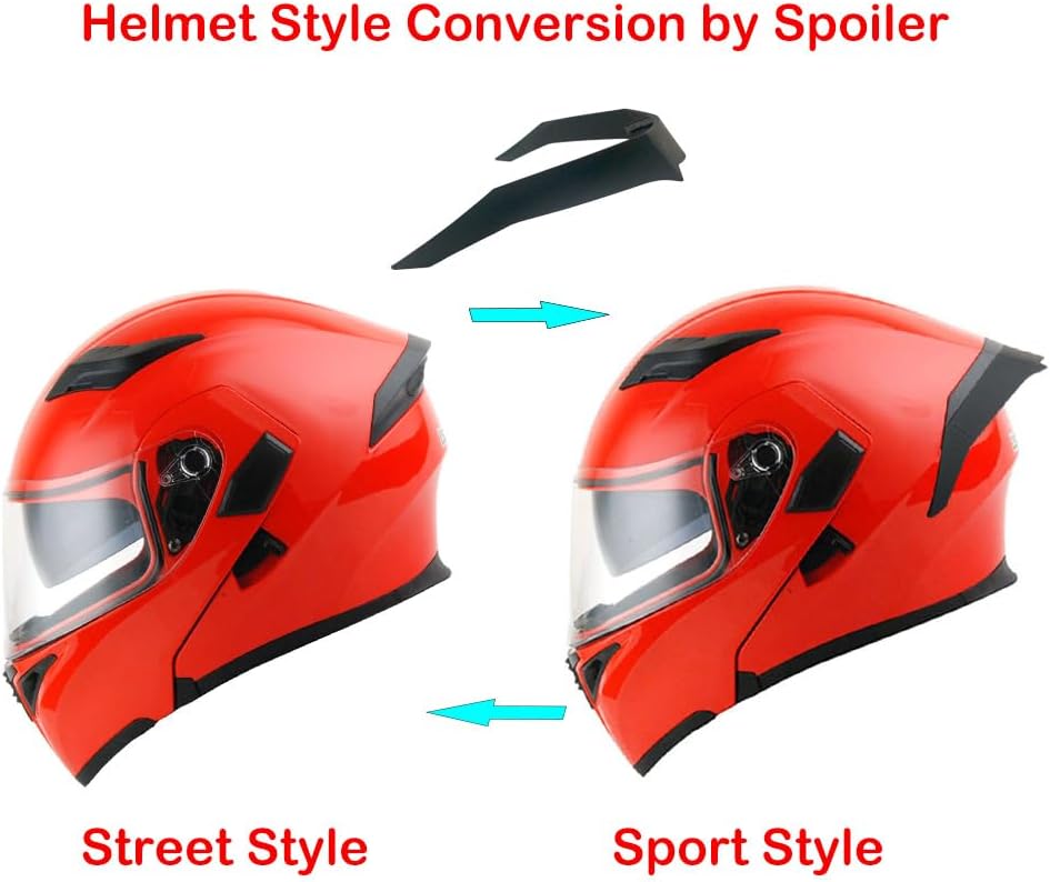 1Storm Motorcycle Modular Full Face Helmet Bike Flip up Dual Visor Sun Shield: HB89 Matt Black