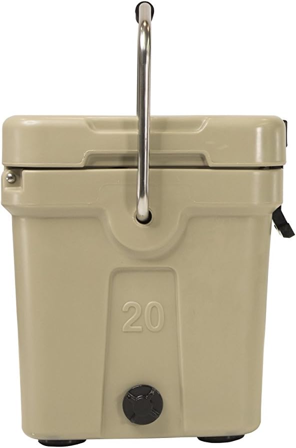Mammoth Coolers Cruiser Series, Insulated Hard Ice Chest with Durable Double-Walled Rotomolded Construction, Great for On-The-Go Recreational Activities (Cruiser 20, Tan)