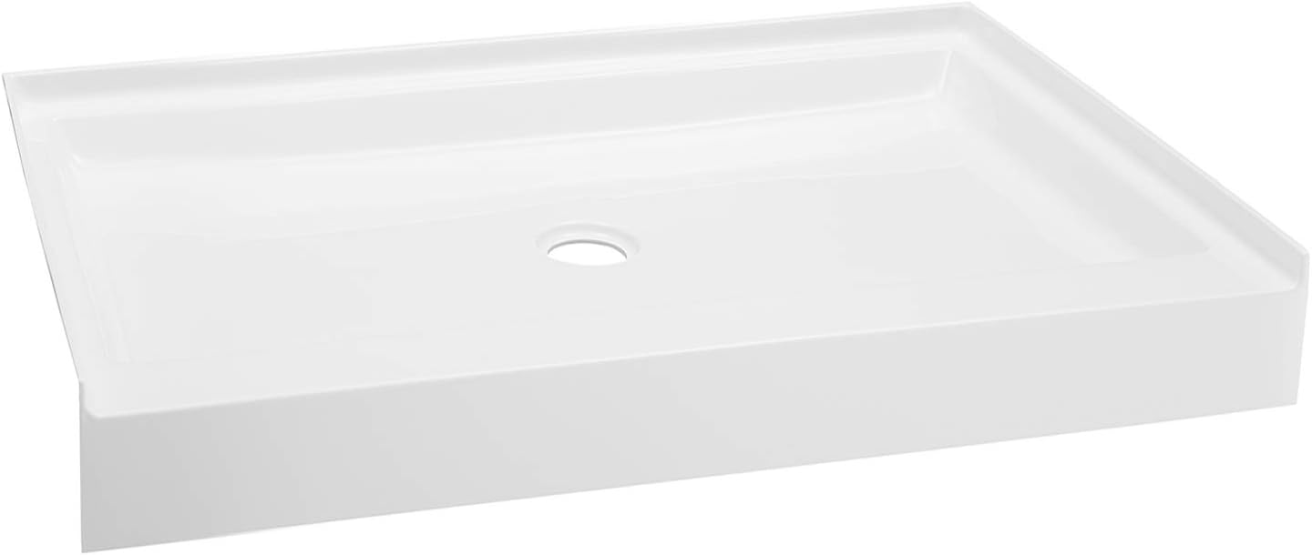 Voltaire 60" x 32" Single-Threshold, Right-Hand Drain, Shower Base in Gray