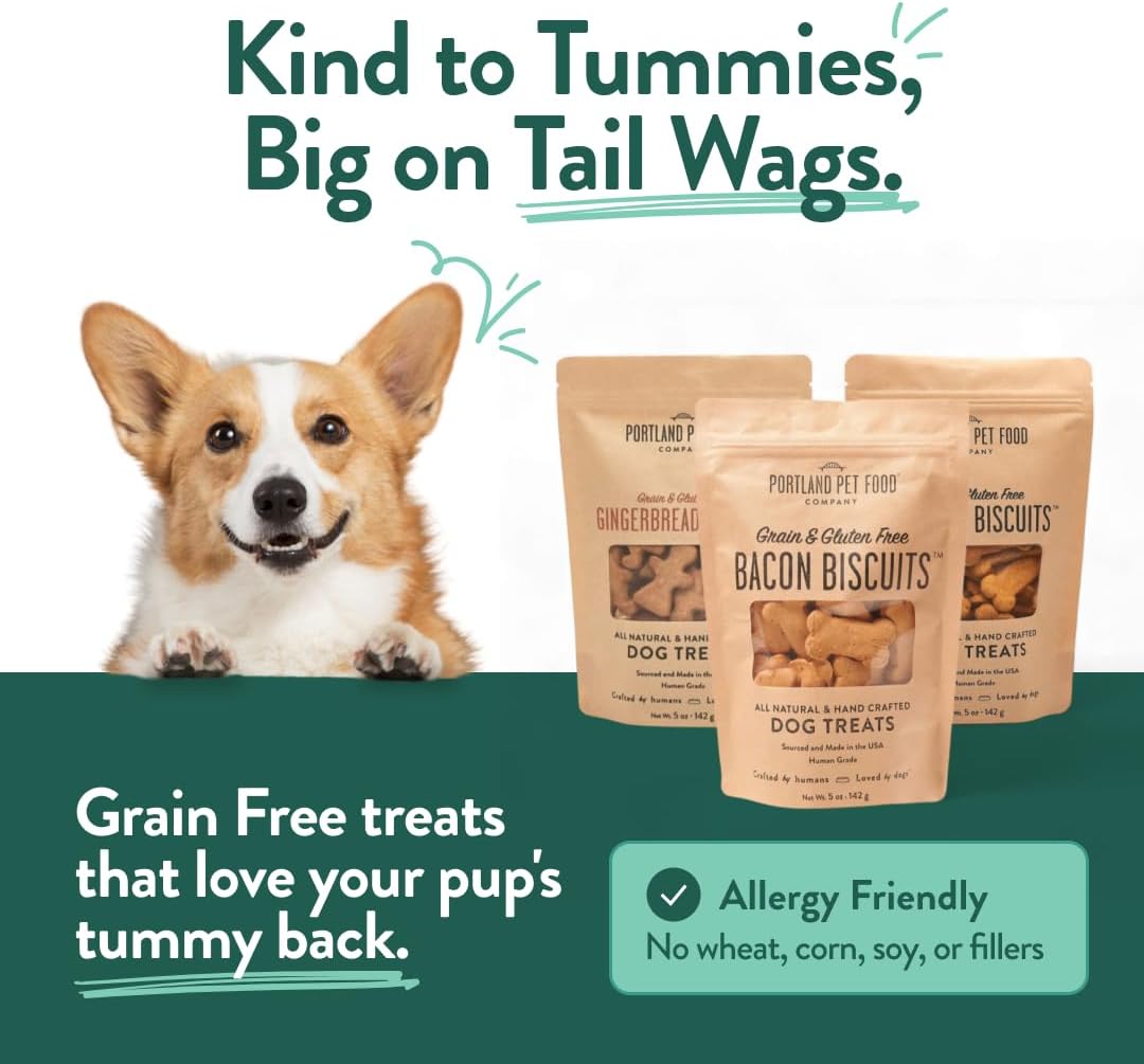 Portland Pet Food Dog Treats Variety, Healthy, Grain-Free Biscuits, 3 Pack