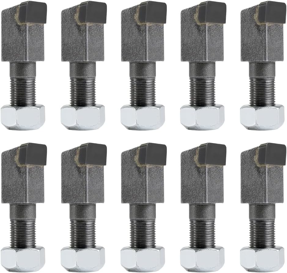 10 PACK 2-7/8"Lx3/4"W Stump Grinder Teeth with 5/8" Nuts Carbide Tipped | Compatible with Baumalight 1P24/Ashland FS19/Shaver SC50/JCB/Bradco SG26