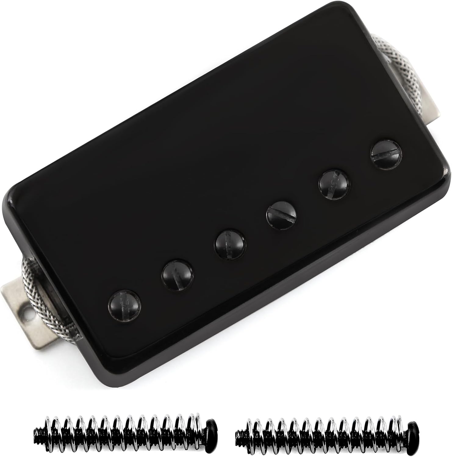FLEOR Alnico5 Guitar Humbucker Pickup Set Chrome Bridge & Neck Pickups Compatible with LP style Guitar Part