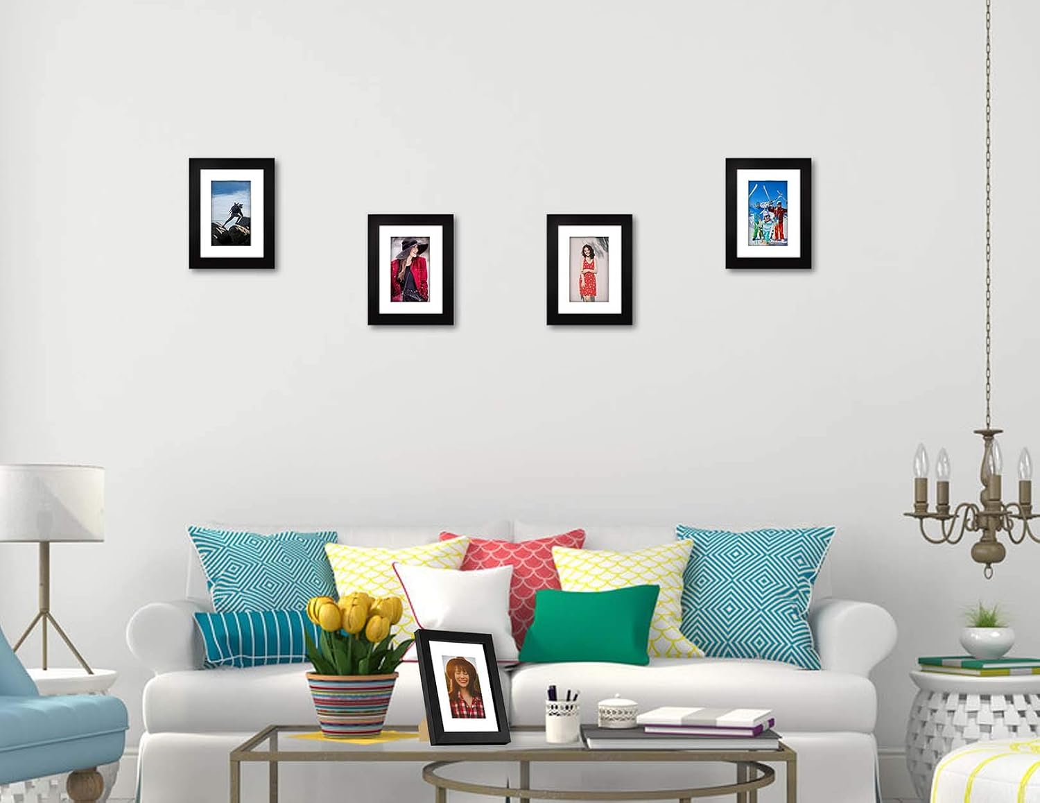 WUTL 8x8 Black Picture Frames Square