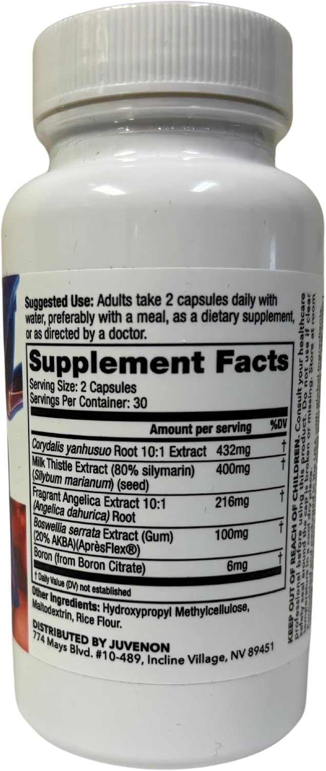 Juvenon Reprieve Capsules (60 Capsules) - Fast-Acting, Joint Comfort Supplement and Effective Joint Support Solution, Research Verified