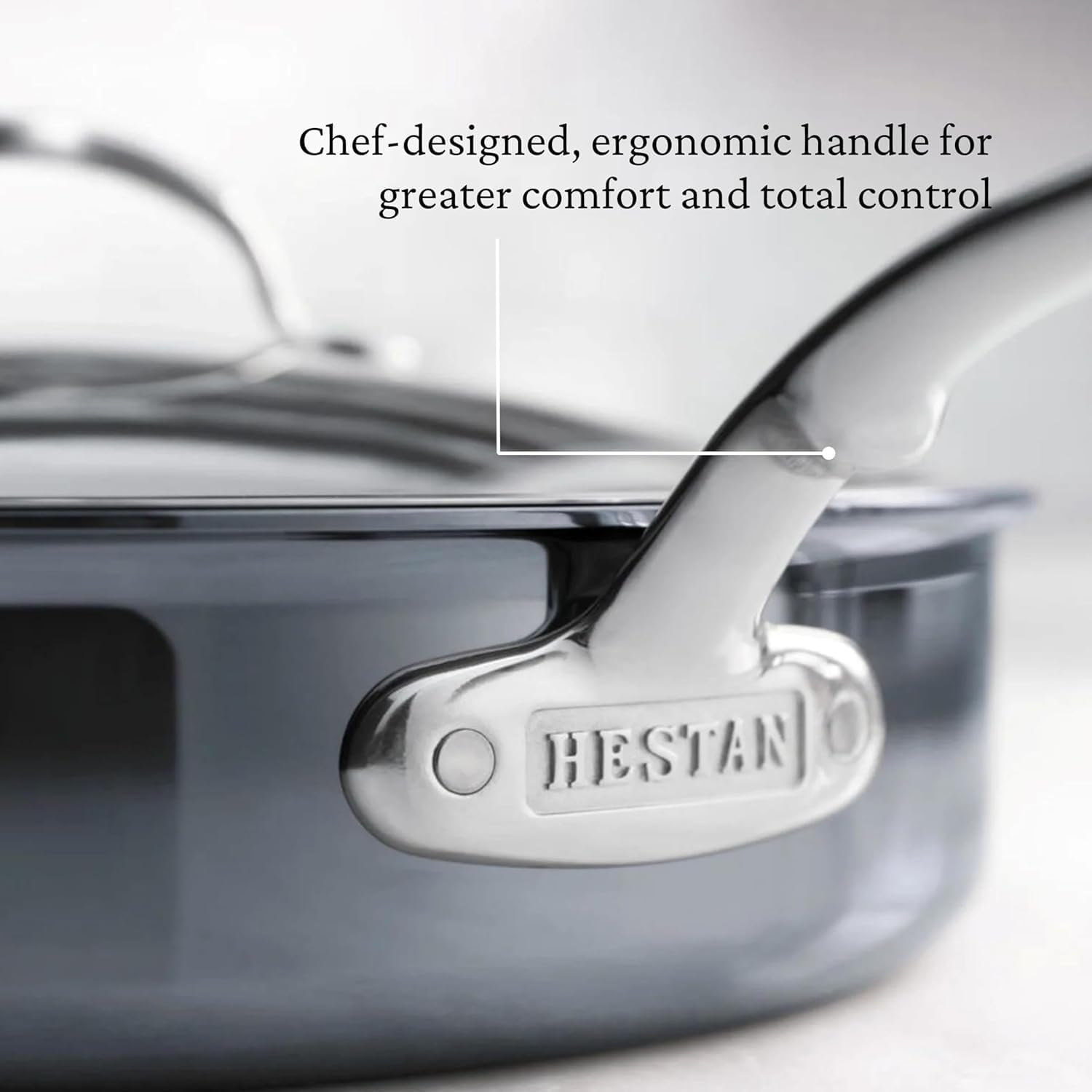 Hestan NanoBond Molecular Titanium 5-Piece Cookware Set - PFAS-Free Stainless Steel, 4x Stronger, 1050°F Safe, Induction Compatible