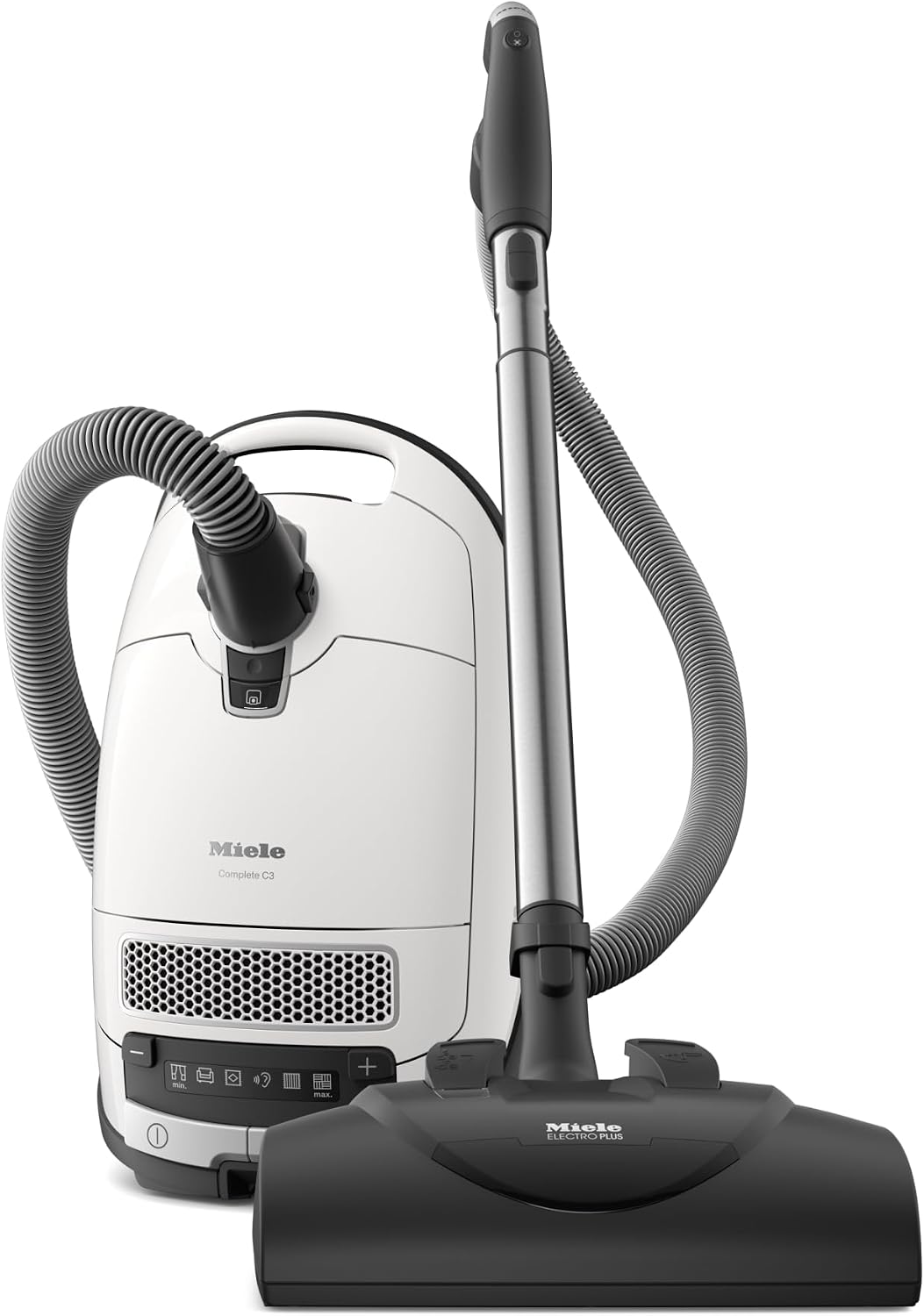 Miele Complete C3 Cat & Dog Bagged Canister Vacuum Cleaner for Pet Owners, Lotus White - 10014520 | Electro brush with five height settings