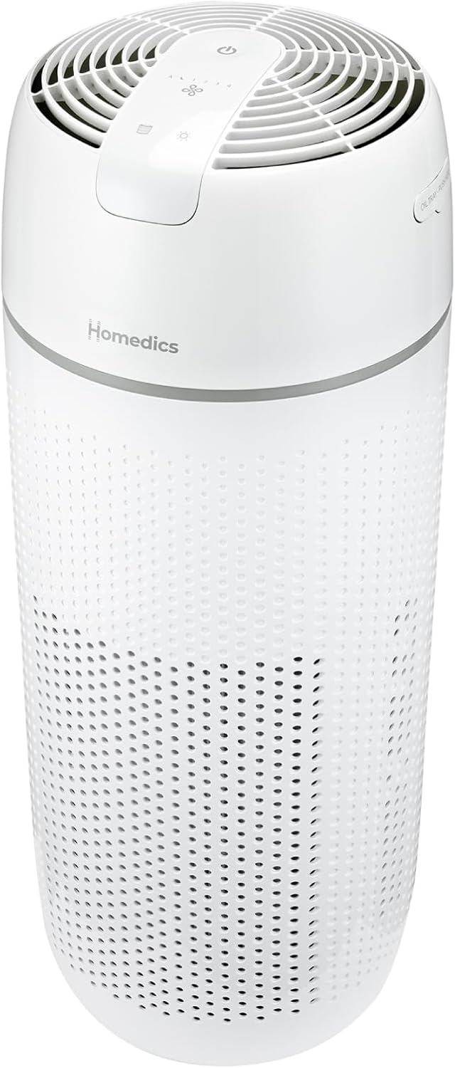 Homedics 5-in-1 PetPlus UV-C Air Purifier, HEPA Filter for 266 Sq Ft Room