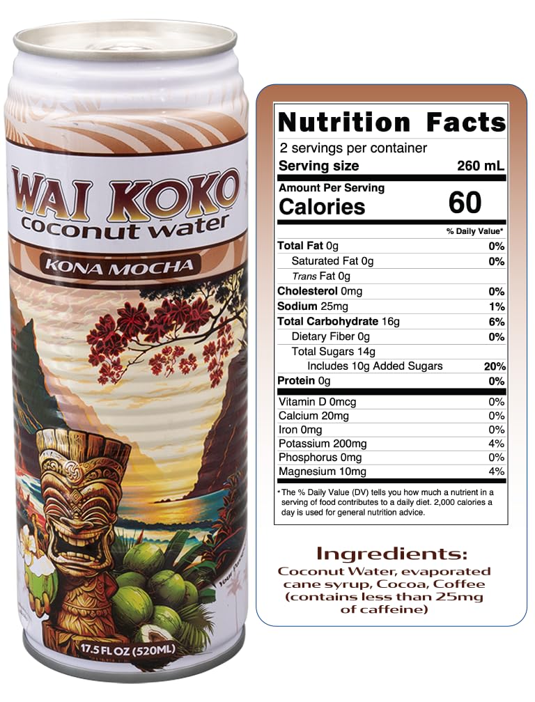 Wai Koko Kona Mocha Coconut Water