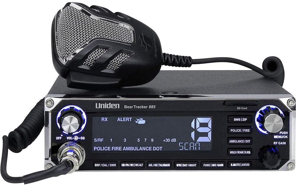 Uniden BEARTRACKER 885 Hybrid Full-Featured CB Radio + Digital TrunkTracking Police/Fire/Ambulance/DOT Scanner w/ BearTracker Warning System Alerts