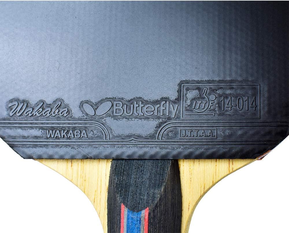 Butterfly B702FL Shakehand Table Tennis Racket | China Series | Powerful Carbon Blade and Rubber Combination with Racket Case | Recommended for