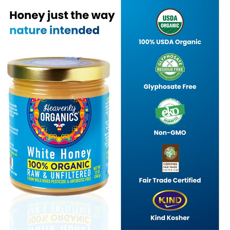 Heavenly Organics Organic Wild Forest Raw Neem Honey - 12 oz