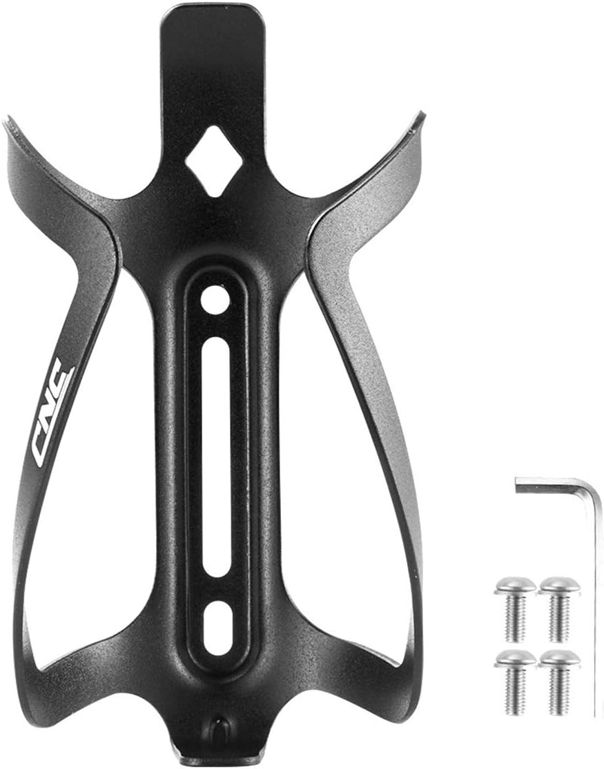 CNC Bike Water Bottle Holder，2-Pack Bike Bottle Cage for MTB Road Bike，Black