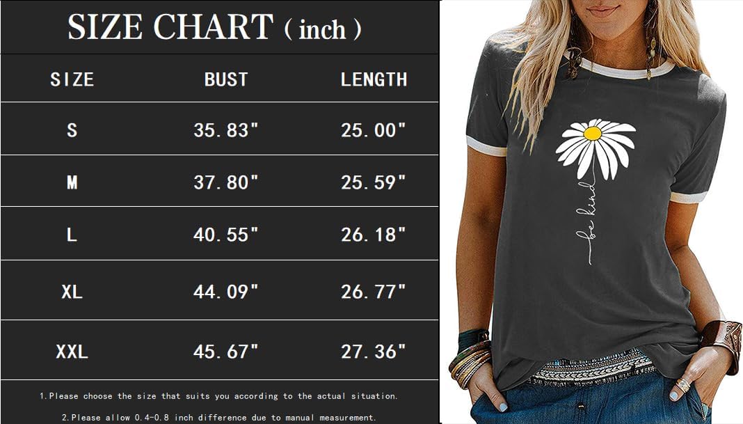 YEXIPO Graphic Tees for Women Short Sleeve Summer Tops Casual Cute T Shirts