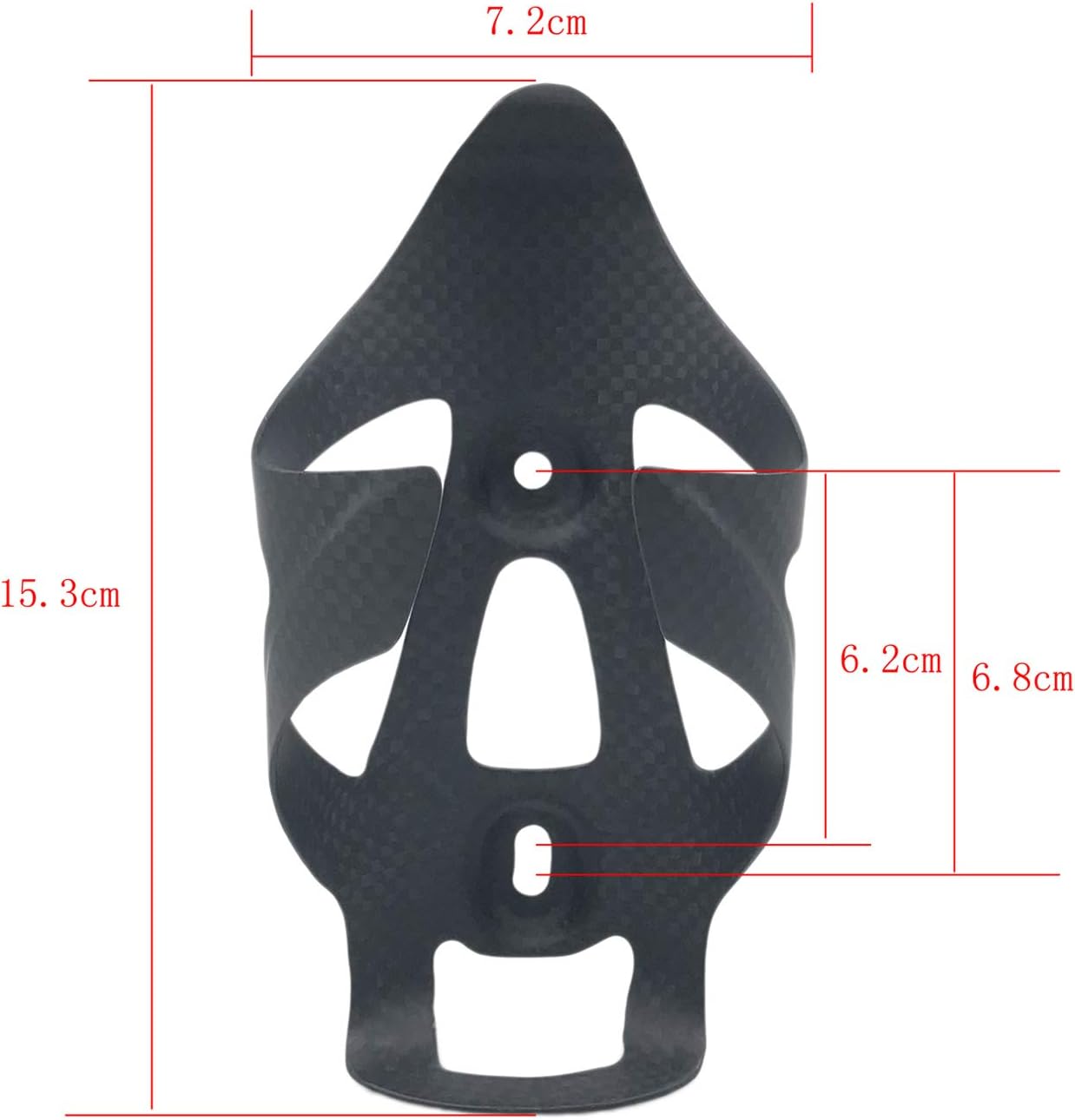 Water Bottle Cage, 3k Matte Full Carbon Fiber Lightweight and Strong Bicycle Water Bottle Holder Bike Cages Brackets - 1 Pcs
