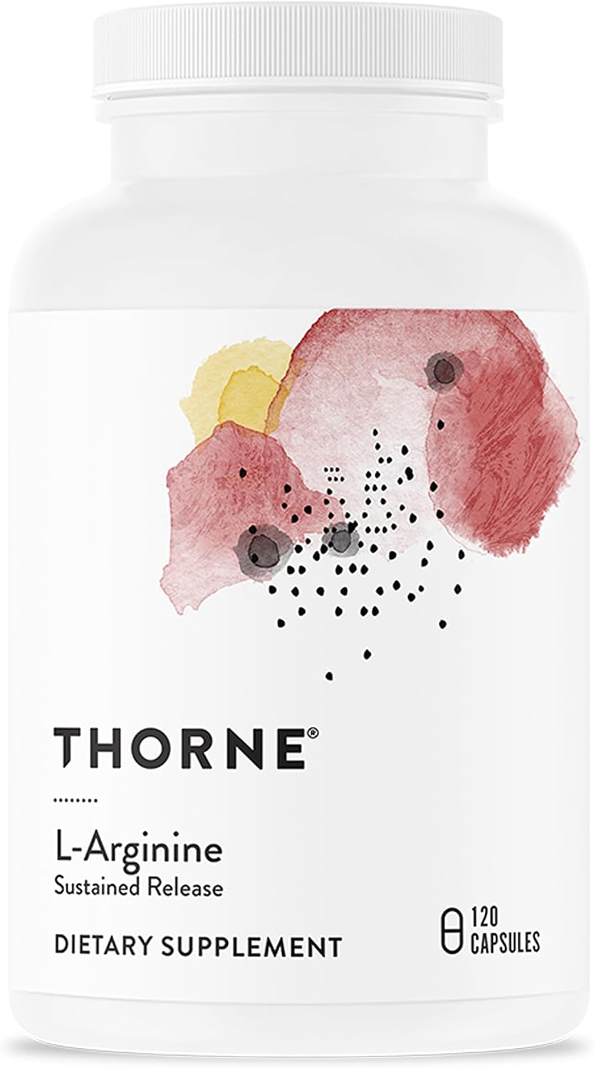 THORNE L-Arginine, Sustained Release Formula, 120 Capsules | Supports Heart Health, Nitric Oxide Production, Exercise Capacity & Optimal Blood Flow*