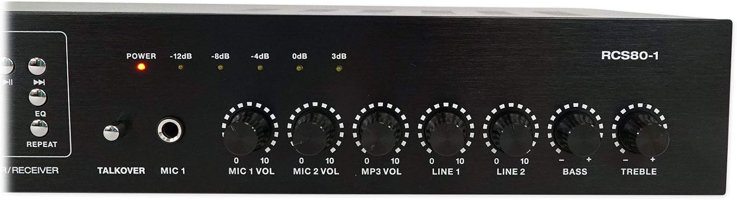 Rockville RCS80-1 60W 70V Commercial Amplifier with Bluetooth Receiver