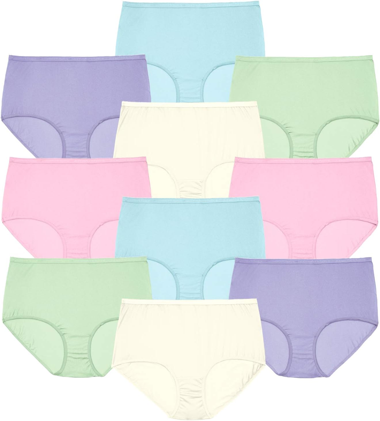Comfort Choice Full Coverage Cotton Brief 10-Pack
