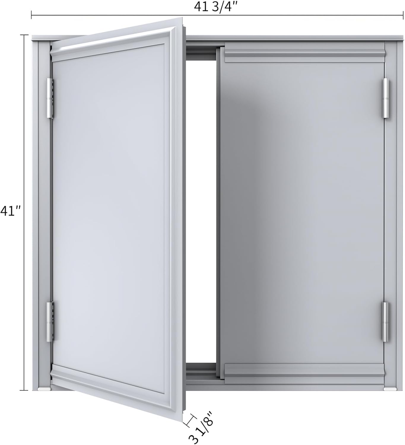 VIZ-PRO Anti-Vandal Window Shutters, 41" x 41 3/4", Heavy-Duty Security Window