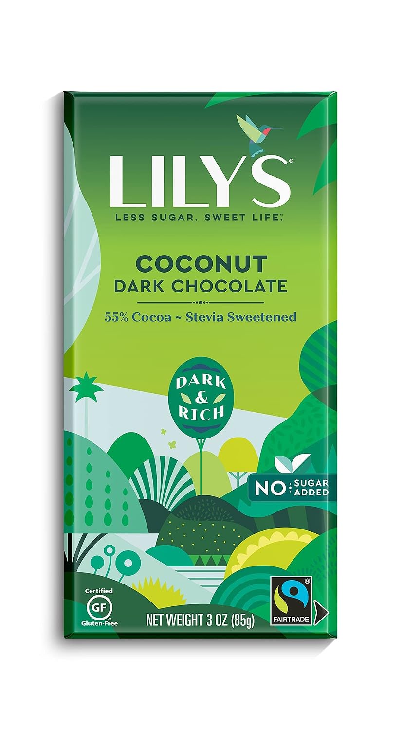 LILY'S Almond Dark Chocolate | 3 ounce, 4-Pack