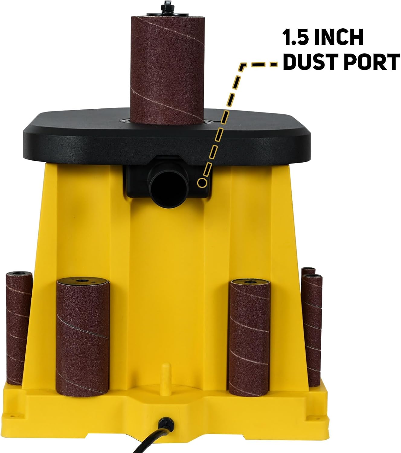 Woodskil Variable Speed Oscillating Spindle Sander for Wood,4A | Spindle Sander with 1000-1800RPM,6 Sleeves,Compact Design for Curved Edges,Contours,Slots,Detail Work