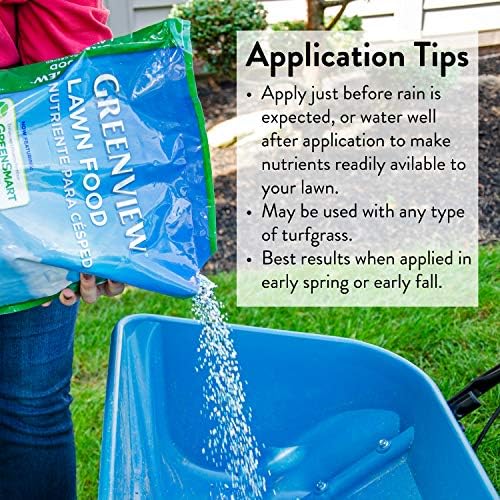 GreenView Lawn Food 48 lb. Bag, Covers 15,000 sq. ft. | 22-0-4 NPK formula - Restores soil nutrients - 8 weeks continuous feeding