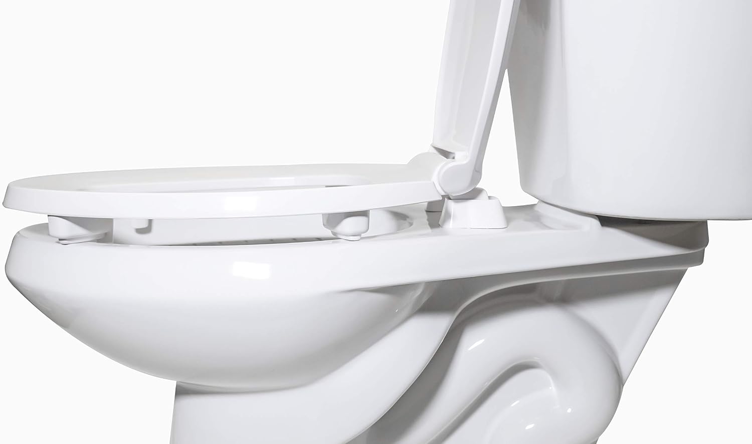 Centoco 3 inch Raised Toilet Seat for Seniors, Elongated, White | Closed Front, Cover, Plastic, 3L800STS-001, Made in the USA