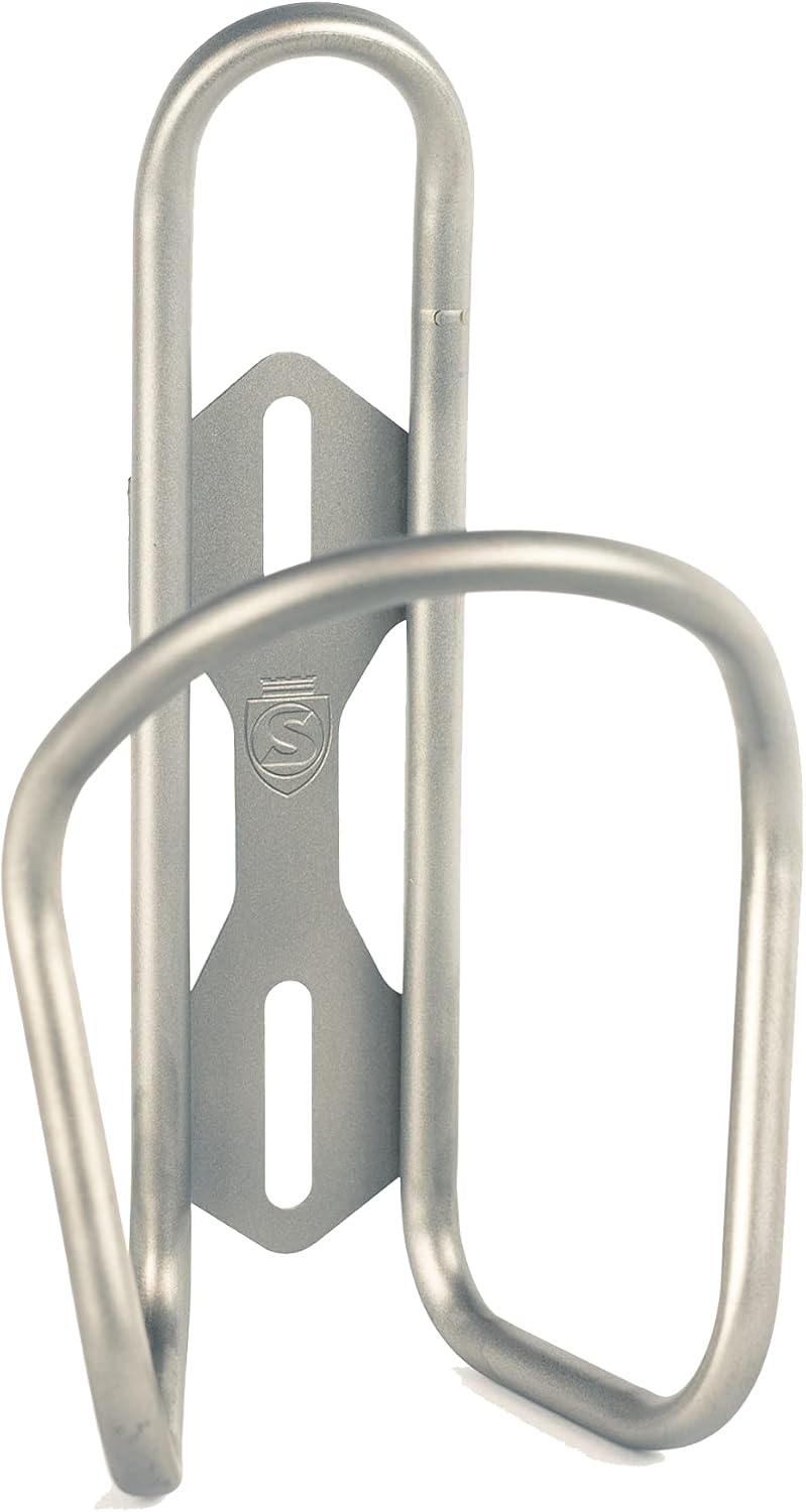 SILCA Sicuro Titanium Bike Water Bottle Holder, Lightweight - Silver