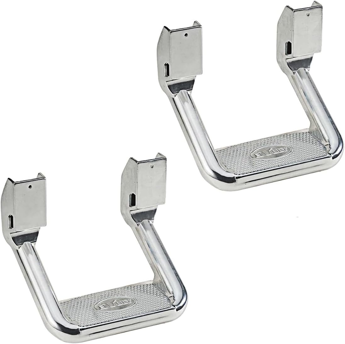 Bully AS-600 Polished Aluminum Universal Fit Truck Side Step Set of 2 for Trucks from Chevy (Chevrolet), Ford, Toyota, GMC, Dodge RAM