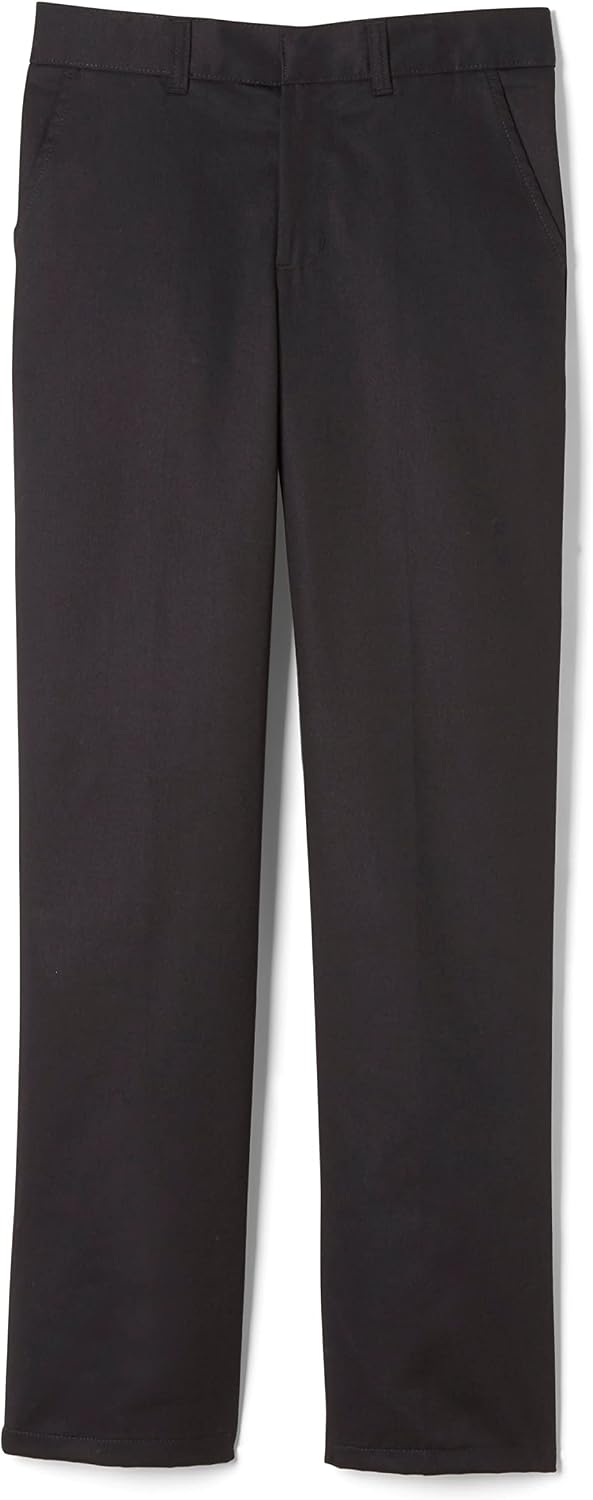 French Toast Boys' Adjustable Waist Relaxed Fit Twill Pant | school uniform pants, no need to iron, double knees for durability, typically fit boys ages 2-14