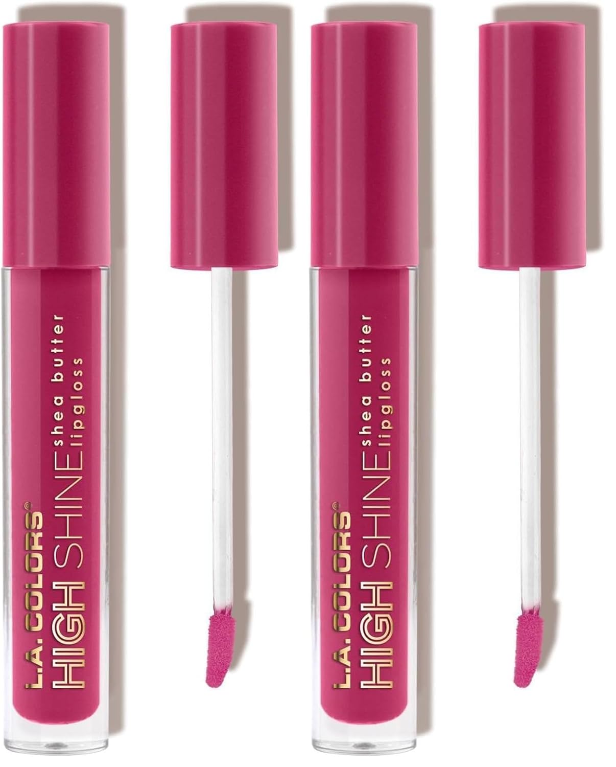 L.A. COLORS High Shine Shea Butter Lip Gloss, Baby Cakes, 0.14 Oz