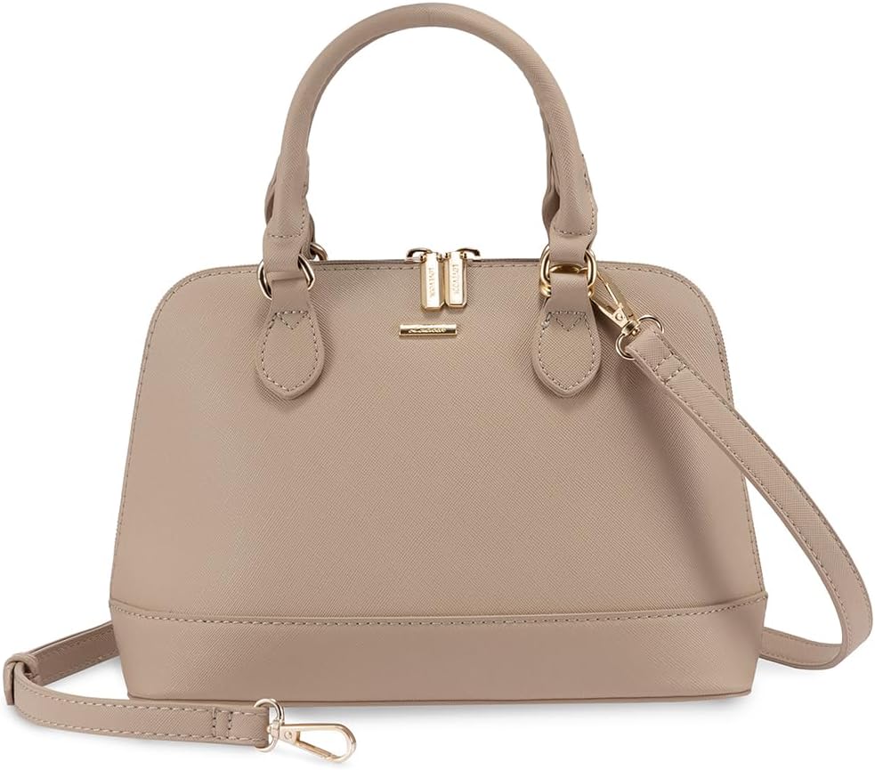 LOVEVOOK Purse for Women, Crossbody Dome Satchel Handbag with Double Zip