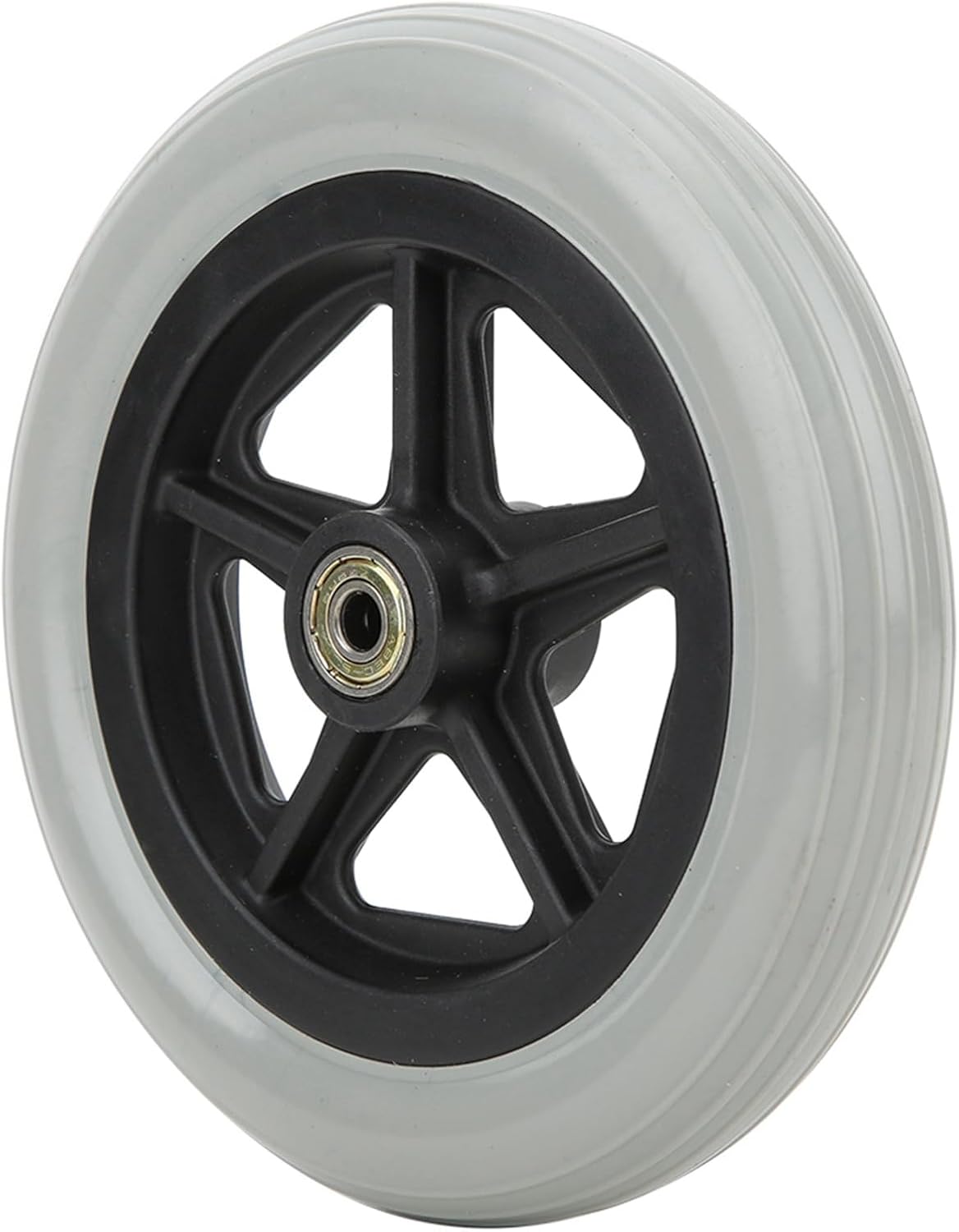 Wheelchair Front Wheels, 7 Inch Front Caster Disabled Anti-Slip Rubber Wheels Wheel Replacement for Wheelchairs, Rollators, Walkers