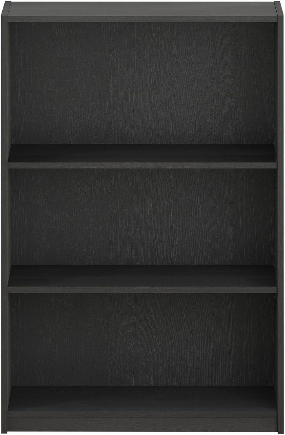 Furinno Jaya Book Shelf, 3-Tier Bookshelf, Bookcase with Adjustable Shelves, 9.5 x 24.5 x 40.3, for Organization and Storage, for Living Room, Bedroom, Home Office, White