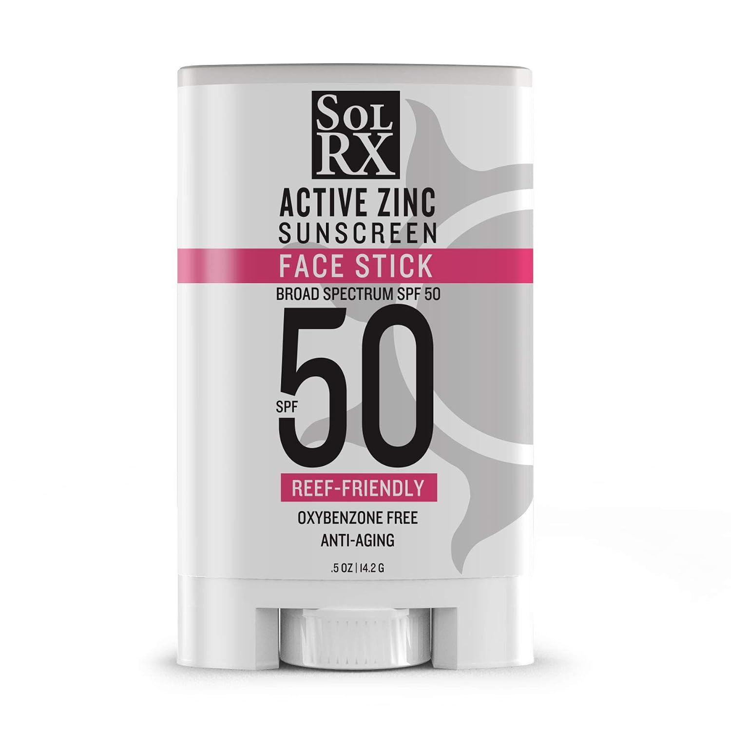 SolRX MINERAL SPF 50 Zinc Oxide Sunscreen Stick, Clear Non-Greasy Face | Solrx Sunscreen Is Designed For Healthy Outdoor Activities Like Running, Swimming, Cycling, Triathlon, Diving, And Surfing