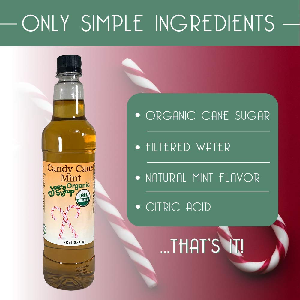 Joe’s Syrup Organic Flavored Syrup, Organic Strawberry, 750 ml | Vegan, gluten-free, Non-GMO, no HFCS; for cocktails & desserts
