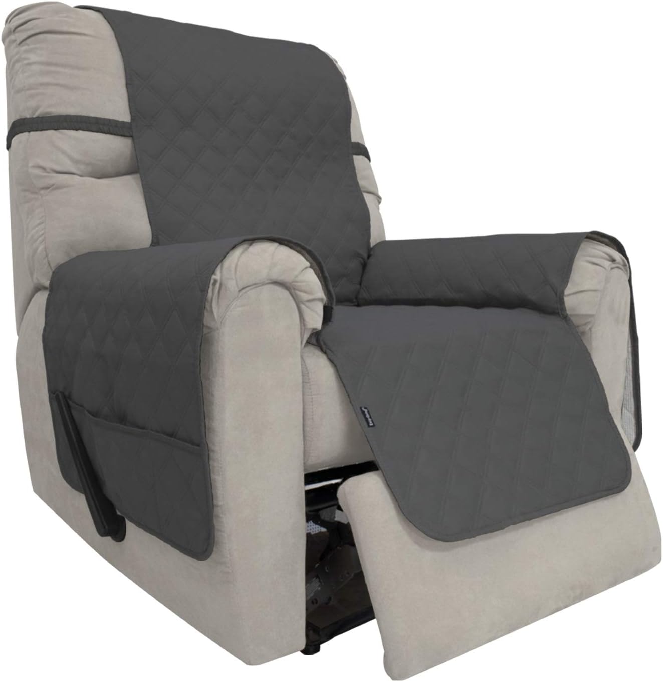 Easy-Going Waterproof Non-Slip Couch Cover, Small Recliner, Chocolate