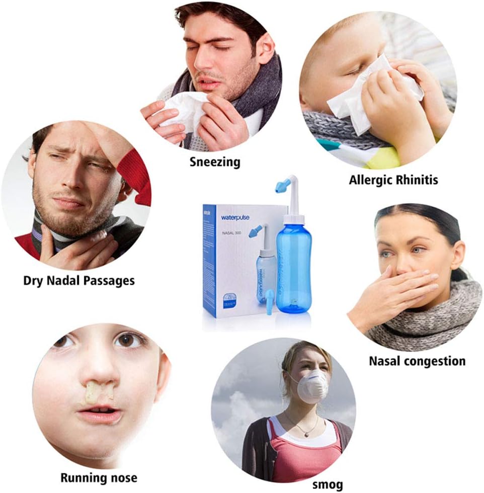 Carllg Neti Pot - Nasal Irrigation Wash Bottle, Sinus Rinse Salt Packets