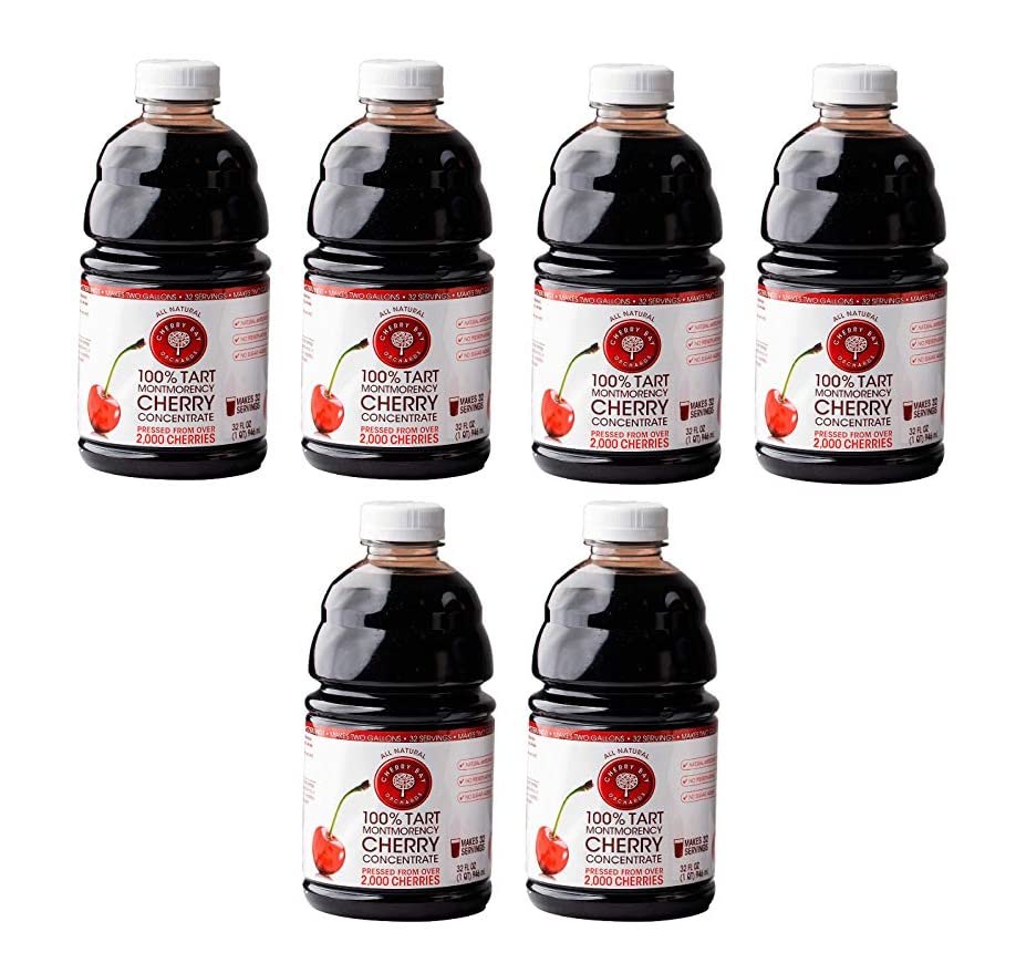 Cherry Bay Orchards Tart Cherry Concentrate - All Natural Juice to Promote Healthy Sleep, 16oz Bottle - Gluten Free, Natural Antioxidants, No Added Sugar or Preservatives
