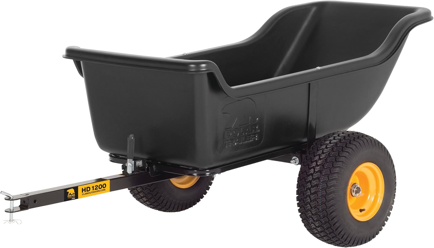 Polar TA1200 Tandem Axle Utility Trailer 1200 lb Capacity | 1200 lb Capacity, 15 Cubic Foot, TA1200, Wide Track Rubber Wheels, Black