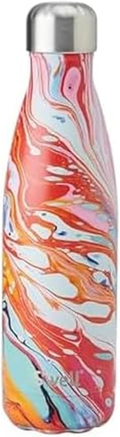S'well Stainless Steel Water Bottle, 17oz, Blue Suede, Triple-Layered Vacuum Insulated Containers Keeps Drinks Cold for 36 Hours and Hot for 18, BPA Free, Perfect for On the Go