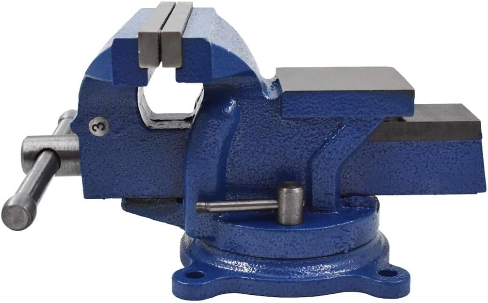 WFLNHB 6" Bench Vise Table Top Clamp Press Locking Swivel Base Heavy-Duty for Crafting Painting Sculpting Modeling Electronics Soldering Woodworking