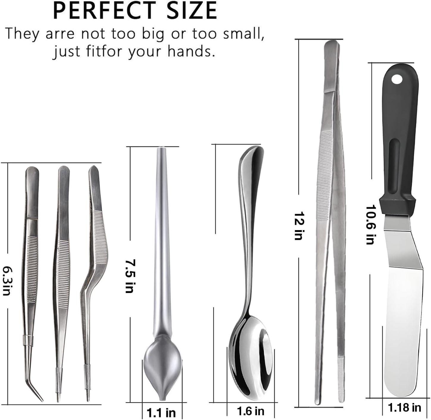 Culinary Specialty Tools Set,Professional Chef Cooking Plating Kit, 7 Pieces, Stainless Steel
