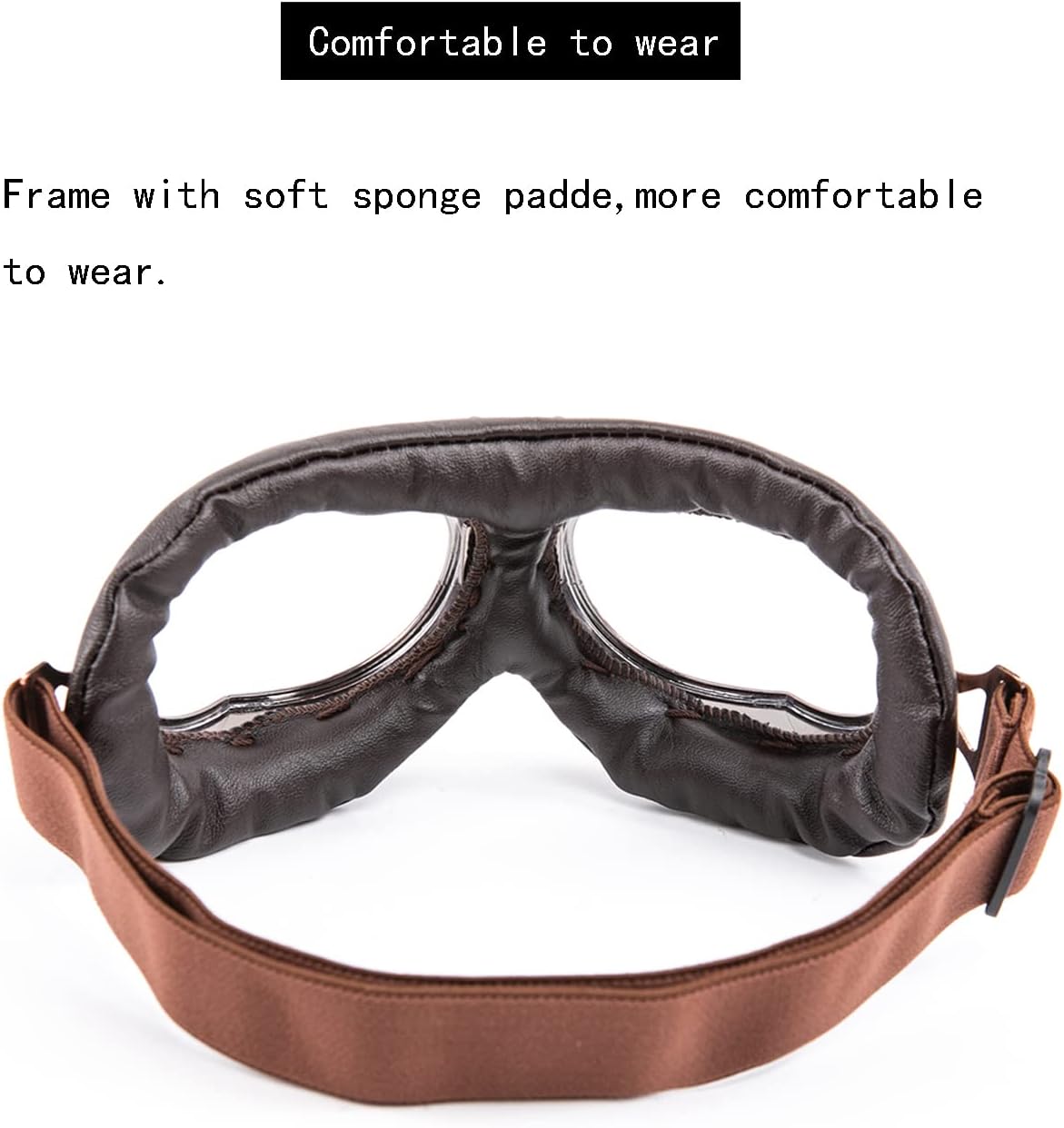 Motorcycle Goggles Anti Fog&Wind&Dust&Sand Aviator Pilot Motocross | Dirt Bike Atv Riding Goggles with Yellow Lens,Fit Over Glasses or Helmet